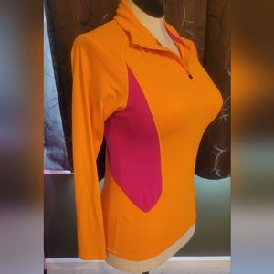 Champion Brand ~ Small~ Orange and Pink Light Jacket Pullover